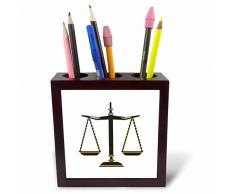 3dRose Ph_165639_1 Pot à Crayons Motif Fleurs Tropicales 12,7 cm Blanc