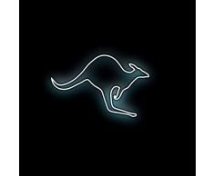 Scenolia Tableau sur Toile Neon Kangourou 60 x 60 cm | décoration Murale Design imprimée en France