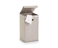 Zeller Panier Ã Linge Stripes Non tissÃ© Beige, Beige, ca. 32 x 32 x 57 cm