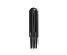 Brabantia -123023- Bloc de couteaux (tiroir) plus 3 couteaux : doffice, Ã pain, du chef - Dark Grey