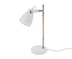 LEITMOTIV LM1625 Lampes de Bureau, Le Fer, Blanc