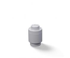 LEGO 40301740 Brique 1 Plot Ronde, Boîte de Rangement empilable, 950 ML, Gris, One Size