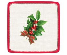 Caspari 12620SP Lot de 8 Assiettes Ã Dessert, Papier, Multicolore, 21 x 21 x 0,02 cm