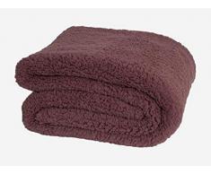 MI CASA Plaid ADENAL 140 x 200 Bordeaux