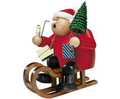KWO Olbernhau Noël Allemand 21530 fumer père noël en Skis Räuchermännchen encens 18 cm