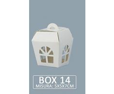 PIANETA CONFETTI Lot de 20 lanternes pour Bonbons 5 x 5 x 5 cm