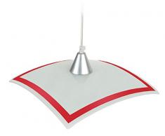 Tosel 11913 Suspension MÃ©lina Verre 100 W E27 Rouge