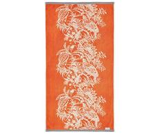 Harlequin Drap de Bain en Tissu Ã©ponge, Coton, Papaye et Ardoise, 90Â x 150