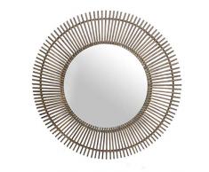 Dcasa Miroir Mural en Bambou pour décoration de la Maison Unisexe Adulte, Couleur Unique