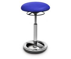 Topstar SU59BR0 Sitness High bob Tabouret sur Pied Rond en Aluminium Poli et Housse en Tissu