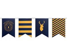 DELIGHT DEPARTMENT DD.14.13.1 Drapeau de Parti, Papier, Bleu, 26 x 25 x 1 cm