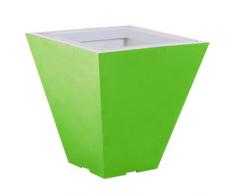 Green City Square S Pot de Fleurs Carré à Réserve dâEau Plastique Vert Anis