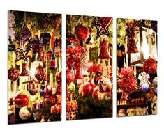 Tableau Moderne Photographique, Impression sur bois, Ornements de NoÃ«l, 97 x 62 cm, ref. 26308