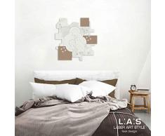 L:A:S Laser Art Style Tableau Mural Sainte Famille Moderne pour Chambre Ã Coucher, Bois, crÃ¨me-Noisette, 68 x 70 cm