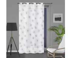 Soleil docre Lionel Voilage, Voile, Polyester, Blanc, 140 x 250 cm
