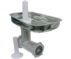 Reber Accessoire Hachoir N Â° 12Â Corps en Fonte Lourde traitÃ©e avec rÃ©sine Alimentaire. Entonnoir, filiÃ¨re et Couteau en Acier Inoxydable, Pilon en Plastique.