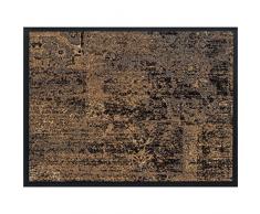Tapis dentrée a Motifs - 40x60 cm - Style Vintage - Coloris Marron