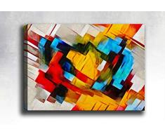 Bonamaison Peinture sur toile, multicolore, 40 x 60 cm - Conçu et fabriqué en Turquie