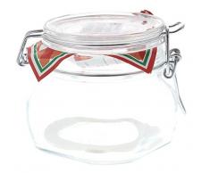 Bormioli Clip détanchéité Bocal en Verre, Pot en Verre 0,5 l