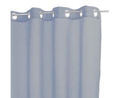 HomeMaison Voilage Uni Effet Brillant, Polyester, Perle, 240x135 cm