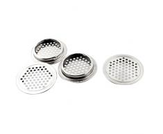 Sourcingmap Meuble Cuisine 65mm Ronde DiamÃ¨tre Trou Treillis mÃ©tal Ton Argent Louvre Diffuseur 4pcs