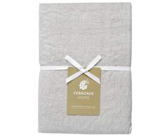 Moorish Idol - Lin Chambray Drap Plat- 240cm x 300cm- Gris Acier