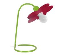 Tosel 90320 Lampe Bureau 1 Lumière, Acier/, E14, 40 W, Rose, 18 x 40 cm