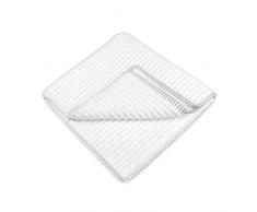 Heckett Lane Tapis de Bidet 60 % Coton, 40 % Viscose de Bambou, 60 x 60 cm, Blanc