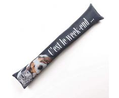 douceur dintérieur bas de porte 85x15cm polyester weekend dog