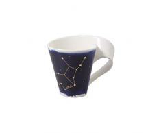 Villeroy & Boch 10-1616-5818 NewWave Stars Mug avec Anse, Tasse Ã©lÃ©gante Ã Motif Vierge, Porcelaine Premium, adaptÃ© au Lave-Vaisselle, Blanc/Bleu, 300Â ML