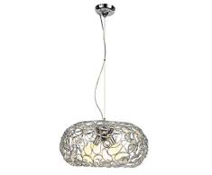 Rabalux 2887Â Dea, suspension, Verre MÃ©tal, Silber, â49cm, E27