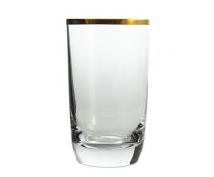 Cristal de Sèvres Margot Or Set de Verres Long Drink, Verre, Or, 7 x 7 x 13 cm, Lot de 2