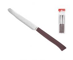 Home Couteaux de Table avec Pointe dentelÃ©, boÃ®te de 6Â piÃ¨ces, Acier Inoxydable, Marron