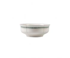 Villeroy & Boch French Garden Green Line Saladier rond, 25 cm, Porcelaine Premium, Blanc/Vert