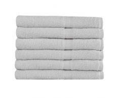 Bambinex Serviette de Bain en Coton (6 Pack, 390GSM), PeignÃ©, Gris, 70x120 cm