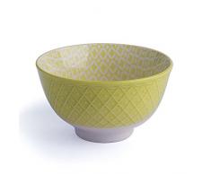 Excelsa Bol Oriental en Porcelaine 10.5 cm Vert