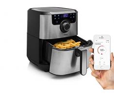 Princess 182037 Friteuse Aerofryer connectée 4,5 L - Fonctionne via application, Plastique, 4.5 liters, Noir