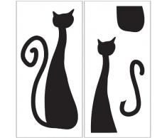 CREARREDA Home Decor Line, Deluxe Collection Flock Sticker Mural, Chats