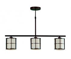 interfan Lampe suspension 3L, wenge et beige