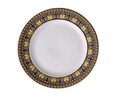 Versace Medusa Assiette Plate 23.8x23.8x4.3 cm Bleu