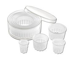 Deglon 9Â piÃ¨ces Rond cannelÃ© PÃ¢te Ã raclette en boÃ®te, 30Â x 30Â x 30Â cm