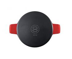 IBILI 462028 Plat Rond avec Couvercle Exc.Titanio 28, Aluminium, Noir, 28 x 28 x 7 cm