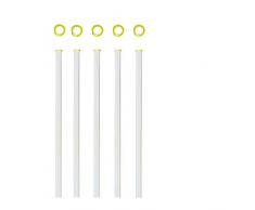 KOCH Paille en verre, droit, citron, Lot de 5