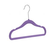AmazonBasics Cintres en velours antidÃ©rapants pour enfants, lot de 50, violet