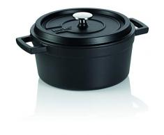 Kela 12432 Cocotte à Braiser Ronde Minero Fonte, 5.5 liters