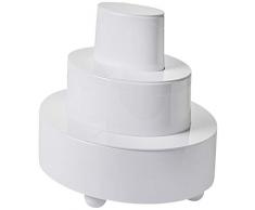 Martellato Plastique 3Â Assiette Ã gÃ¢teau Sucette, Ovale, Blanc