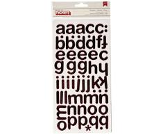 American Crafts Thickers Feuille pour Panneaux daggloméré Lettre Stickers, Cannelle métallique Grenade