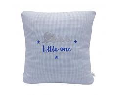 Die Gräfin Coussin pour Enfant en Coton Bio Rayé Bleu Clair 30 x 30 cm