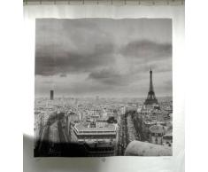 Mens Society Rideau de Douche en PEVA Paris, Blanc