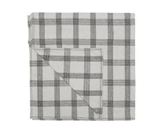 Sabot Living Couverture Ã©cossaise de Carreaux avec remallado perimetral, Laine, Blanc et Vert, 1Â Place, 170Â x 130Â x 3Â cm